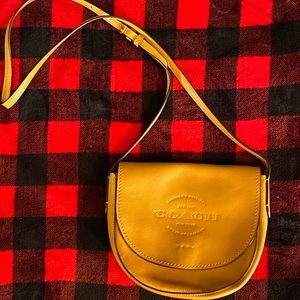 Coach Yellow Saddle Bag